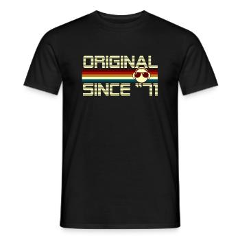 Since 71 - Men's T-Shirt - black - Front - AI Model Male 178 light (178cm)