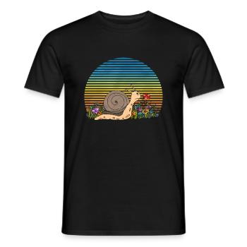 Schnecke - Männer T-Shirt - Schwarz - Vorne - AI Model Male 178 light (178cm)