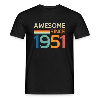 Großartig seit 1951 - Männer T-Shirt - Schwarz - Vorne - AI Model Male 178 light (178cm)