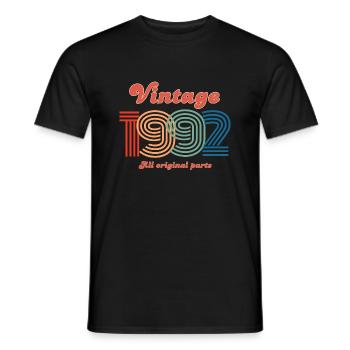 Vintage 1992 all original parts - T-shirt homme - noir - Devant - AI Model Male 178 light (178cm)