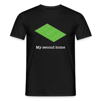 Football carré vert drôle de dicton - T-shirt homme - noir - Devant - AI Model Male 178 light (178cm)
