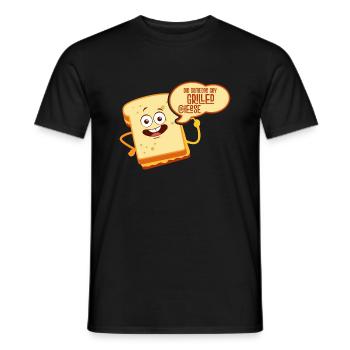 Quelqu’un a-t-il dit sandwich au fromage grillé - T-shirt homme - noir - Devant - AI Model Male 178 light (178cm)