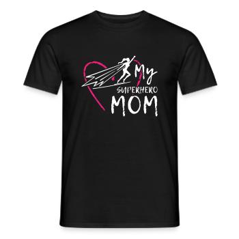 Ma maman super-héroïne - T-shirt homme - noir - Devant - AI Model Male 178 light (178cm)