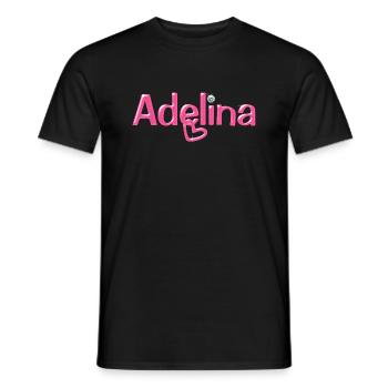 Adelina Name Balloon Font - Men's T-Shirt - black - Front - AI Model Male 178 light (178cm)