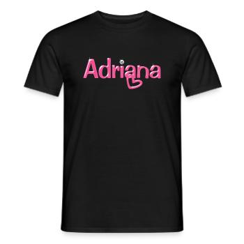 Adriana Name Ballonschrift - Männer T-Shirt - Schwarz - Vorne - AI Model Male 178 light (178cm)