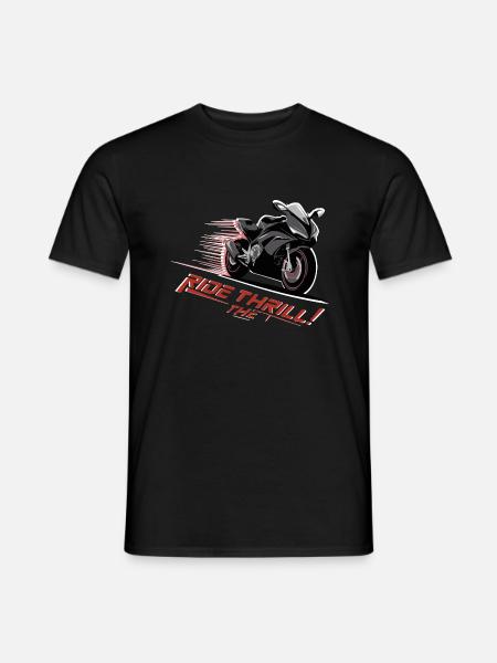 RIDE THE THRILL - Men's T-Shirt - black