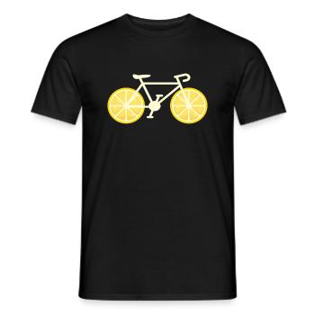 Vélo Citron Cadeau - T-shirt homme - noir - Devant - AI Model Male 178 light (178cm)