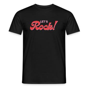 Let's Rock - Rock & Roll - Men's T-Shirt - black - Front - AI Model Male 178 light (178cm)