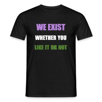 Nous existons - Genderqueer Flag - T-shirt homme - noir - Devant - AI Model Male 178 light (178cm)