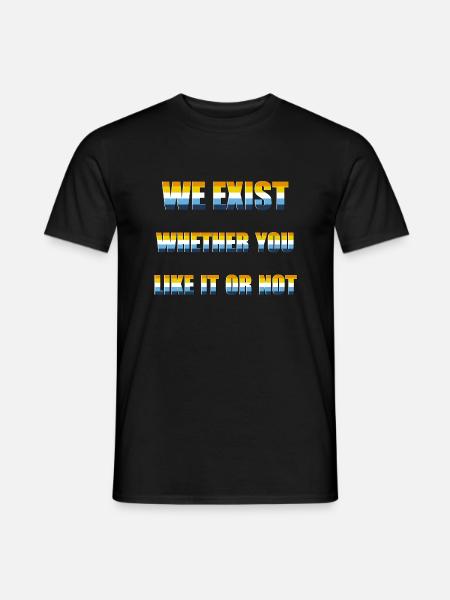 Wir existieren - AroAce Flag - Männer T-Shirt - Schwarz