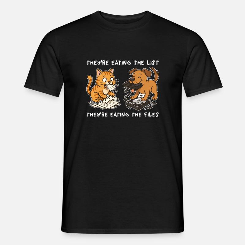 Lists and Files - Männer T-Shirt - Schwarz