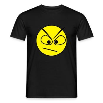 angry view - Männer T-Shirt - Schwarz - Vorne - AI Model Male 178 light (178cm)