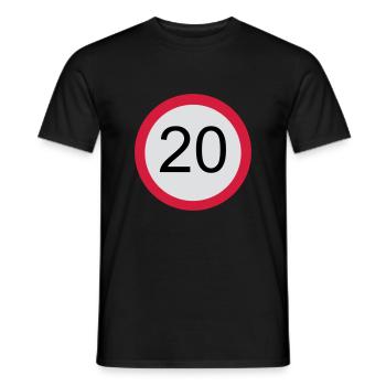 20 - Geburtstag - Männer T-Shirt - Schwarz - Vorne - AI Model Male 178 light (178cm)