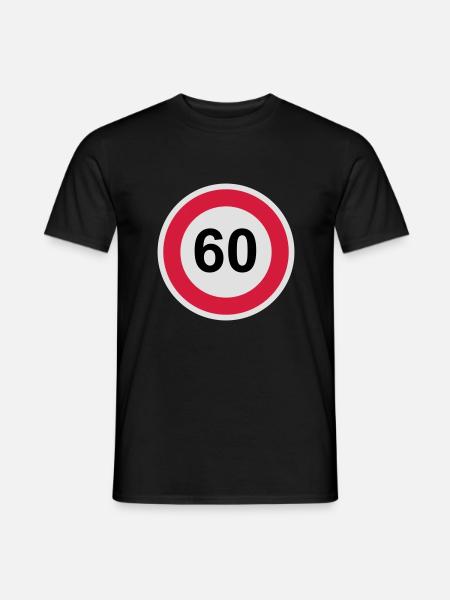 60 - Männer T-Shirt - Schwarz