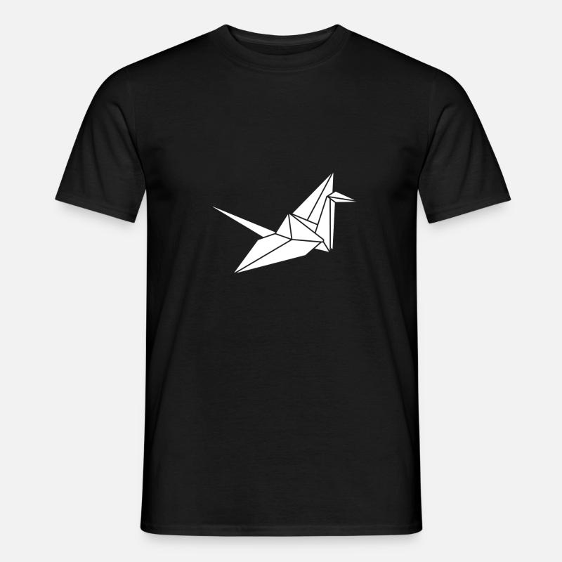 White Kranich - Männer T-Shirt - Schwarz