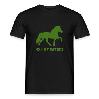 4x4 tölt green - Männer T-Shirt - Schwarz - Vorne - AI Model Male 178 light (178cm)