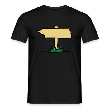 schild_3c - T-shirt homme - noir - Devant - AI Model Male 178 light (178cm)