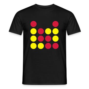 Vier gewinnt - Männer T-Shirt - Schwarz - Vorne - AI Model Male 178 light (178cm)