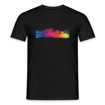 Bunte Farben - Männer T-Shirt - Schwarz - Vorne - AI Model Male 178 light (178cm)