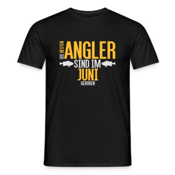 Die besten Angler sind geboren im Juni - Männer T-Shirt - Schwarz - Vorne - AI Model Male 178 light (178cm)