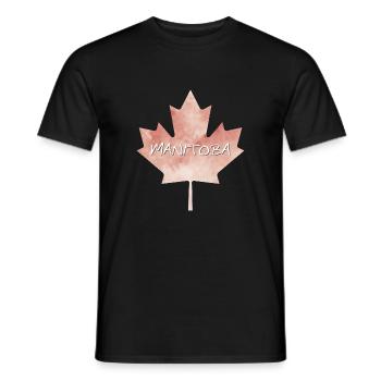 Manitoba Feuille d'érable - T-shirt homme - noir - Devant - AI Model Male 178 light (178cm)