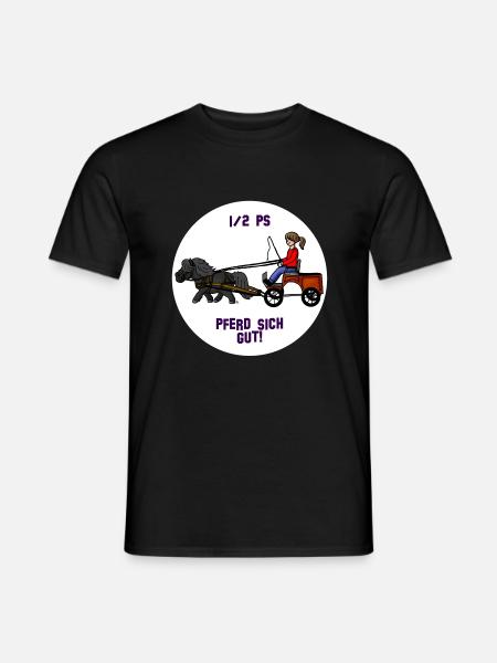 Pferd sich gut - Männer T-Shirt - Schwarz