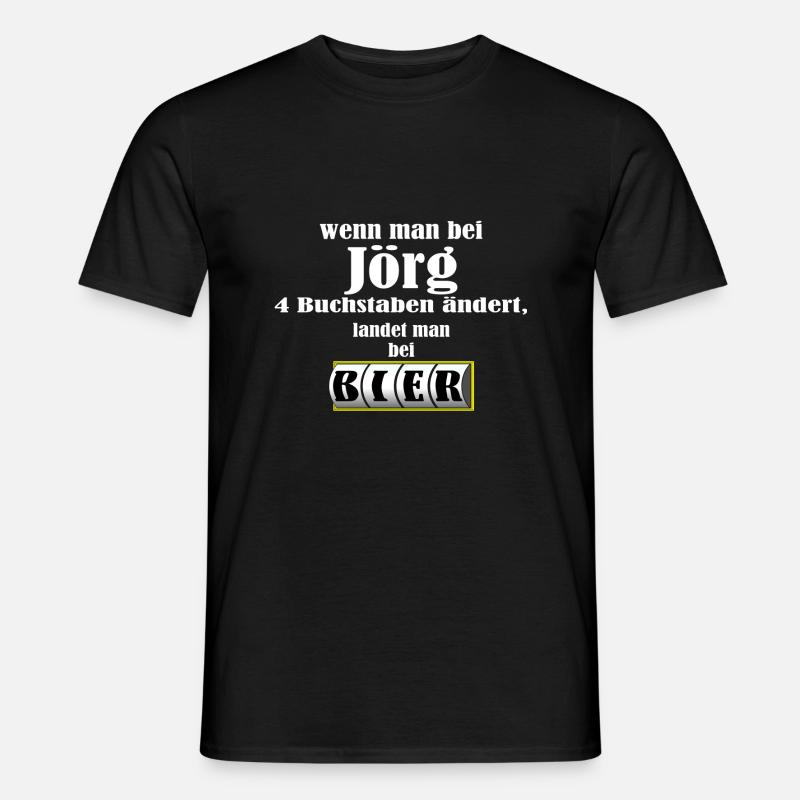 Jörg und Bier - Männer T-Shirt - Schwarz