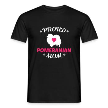 maman fière pomeranian - T-shirt homme - noir - Devant - AI Model Male 178 light (178cm)
