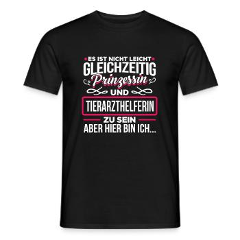 TIERARZTHELFERIN - Prinzessin - Männer T-Shirt - Schwarz - Vorne - AI Model Male 178 light (178cm)
