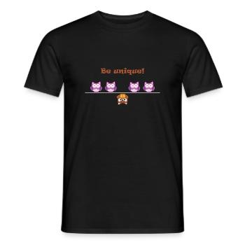 OWL unique - T-shirt homme - noir - Devant - AI Model Male 178 light (178cm)