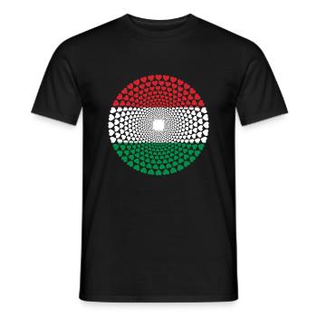 Hongrie Hongrie Magyarország Love Heart Mandala - T-shirt homme - noir - Devant - AI Model Male 178 light (178cm)
