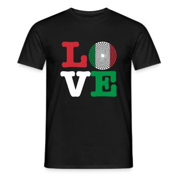 ITALIE COEUR - T-shirt homme - noir - Devant - AI Model Male 178 light (178cm)