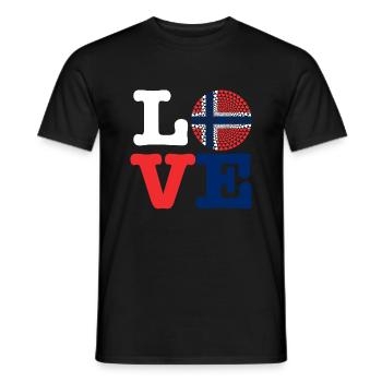 COEUR NORVÈGE - T-shirt homme - noir - Devant - AI Model Male 178 light (178cm)