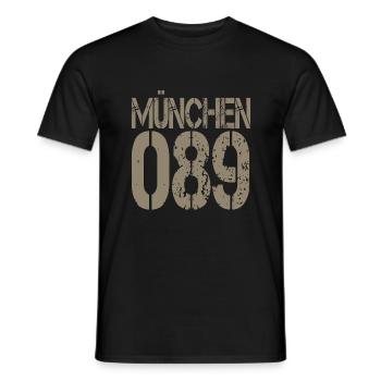MÜNCHEN - Männer T-Shirt - Schwarz - Vorne - AI Model Male 178 light (178cm)
