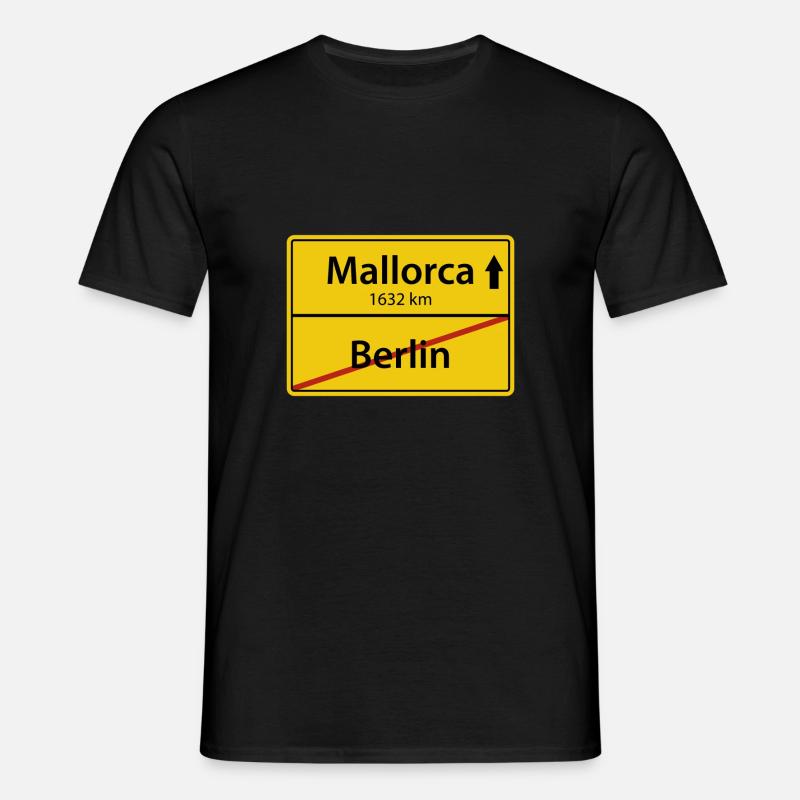 Berlin Mallorca - Männer T-Shirt - Schwarz