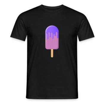 Eis am Stiel 002 AllroundDesigns - Männer T-Shirt - Schwarz - Vorne - AI Model Male 178 light (178cm)