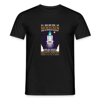 DAS MIT DEN MENSCHEN HABE ICH WIRKLICH VERSUCHT! - Männer T-Shirt - Schwarz - Vorne - AI Model Male 178 light (178cm)