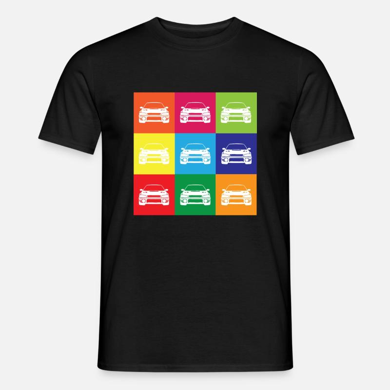Multi Farbe Impreza - Männer T-Shirt - Schwarz