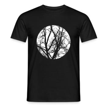Baum Äste mystischer Wald Vollmond Shirt Motiv - Männer T-Shirt - Schwarz - Vorne - AI Model Male 178 light (178cm)