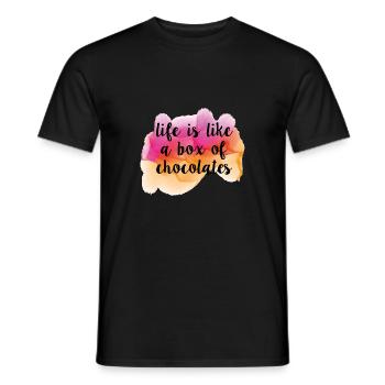 Chocolates - Männer T-Shirt - Schwarz - Vorne - AI Model Male 178 light (178cm)