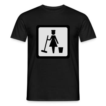 Putzfrau - Männer T-Shirt - Schwarz - Vorne - AI Model Male 178 light (178cm)