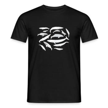 Whales - Baleines - Whales - Men's T-Shirt - black - Front - AI Model Male 178 light (178cm)