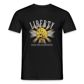 Liberty Tree - Männer T-Shirt - Schwarz - Vorne - AI Model Male 178 light (178cm)