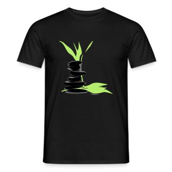 Wellness - Männer T-Shirt - Schwarz - Vorne - AI Model Male 178 light (178cm)