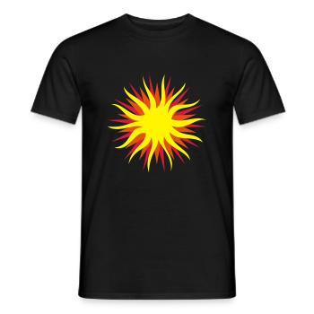 Sun - 3 Color Vector - Men's T-Shirt - black - Front - AI Model Male 178 light (178cm)