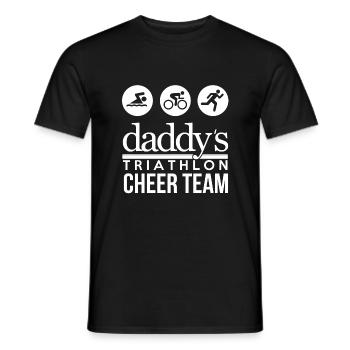 Daddy's Triathlon Cheer Team - Men's T-Shirt - black - Front - AI Model Male 178 light (178cm)