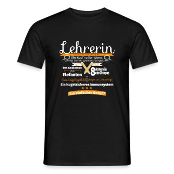 Lehrerin-Voraussetzung - Männer T-Shirt - Schwarz - Vorne - AI Model Male 178 light (178cm)