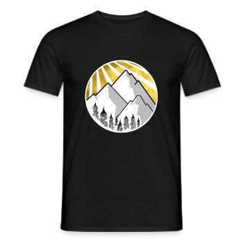 moutain - Men's T-Shirt - black - Front - AI Model Male 178 light (178cm)