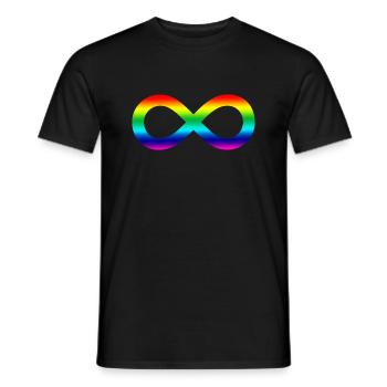 Infinity rainbow - Men's T-Shirt - black - Front - AI Model Male 178 light (178cm)