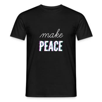 make peace - Men's T-Shirt - black - Front - AI Model Male 178 light (178cm)